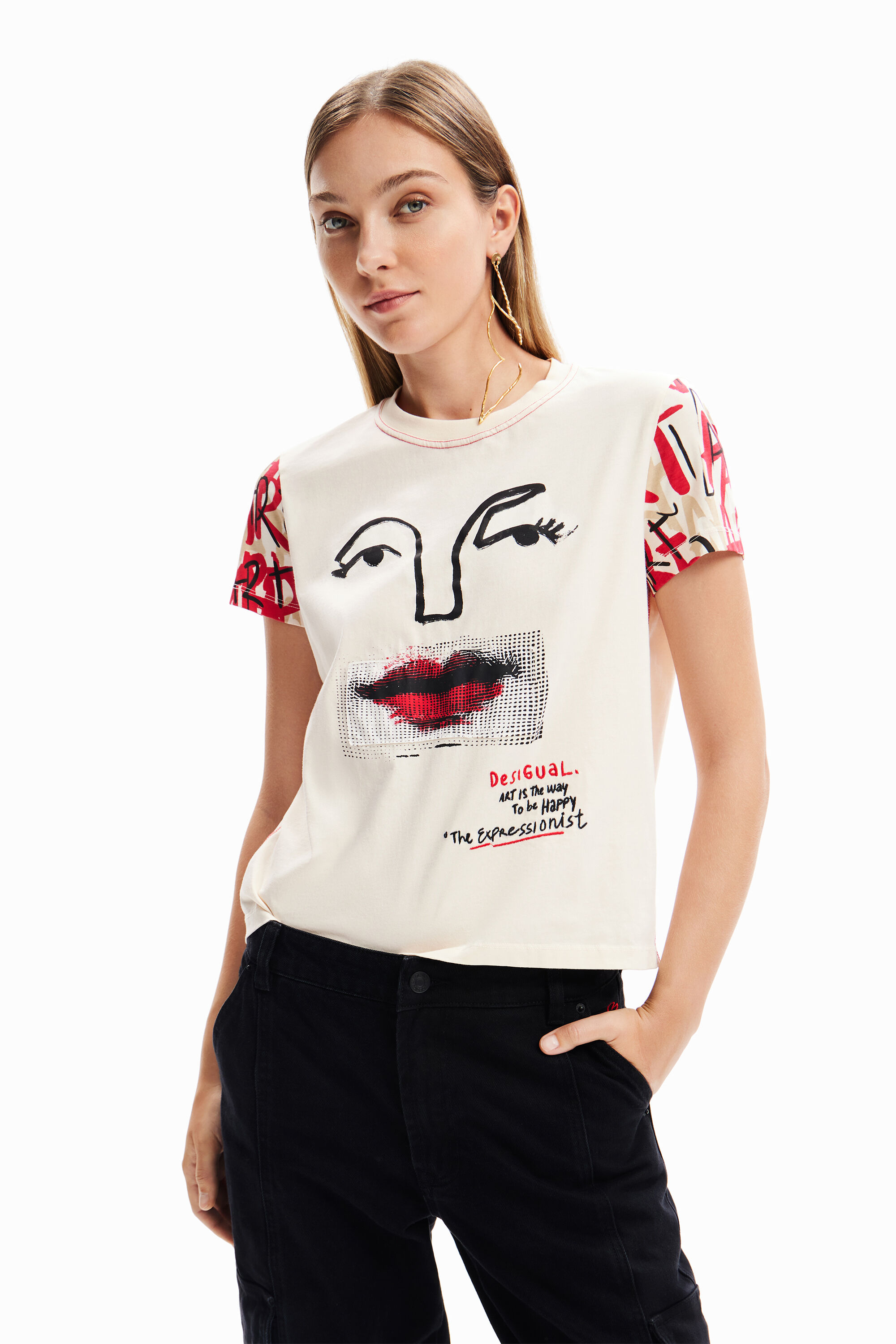 T-shirt visage arty