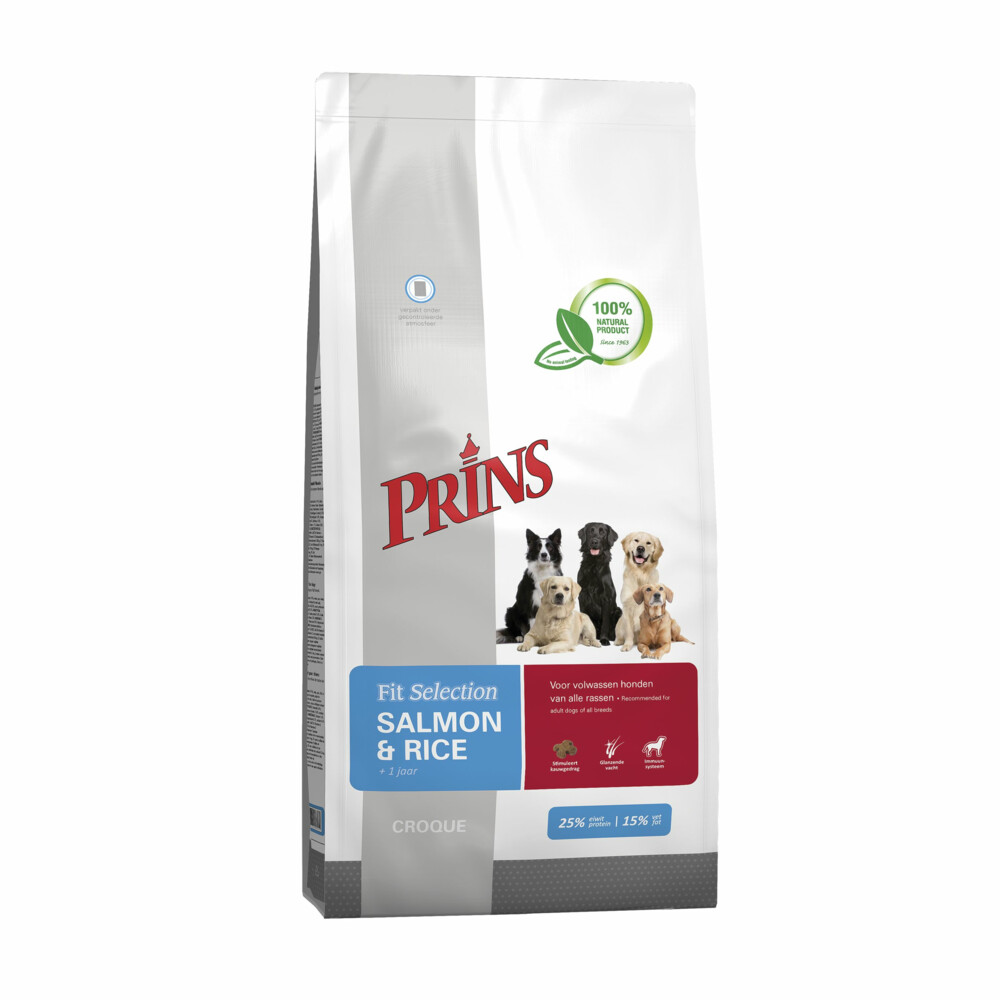 Prins Fit Selection Zalm & Rijst Hondenvoer 15 kg
