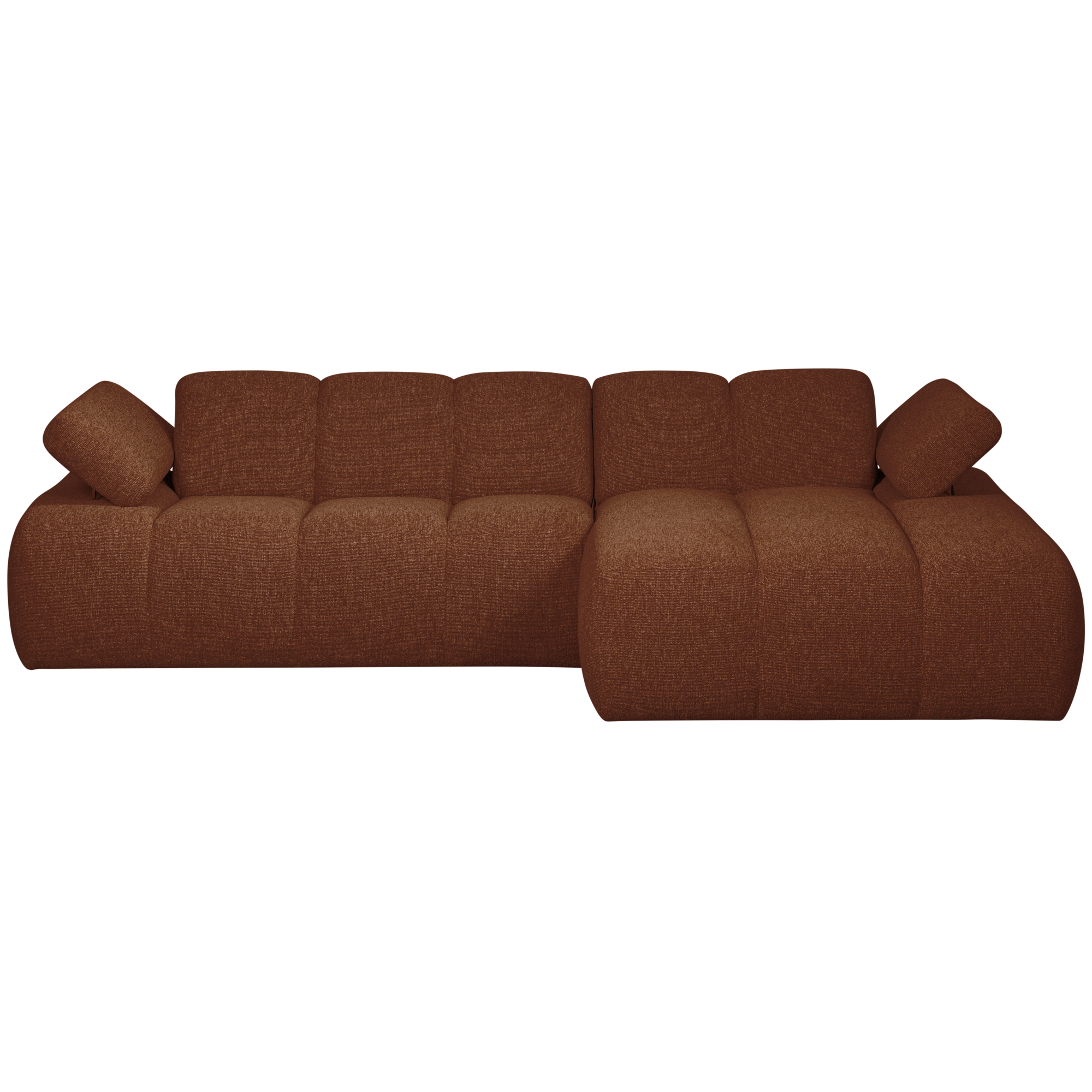 Chaise Longue Mojo Mojo Chaise Longue Rechts - Bouclé - Roestbruin Melange