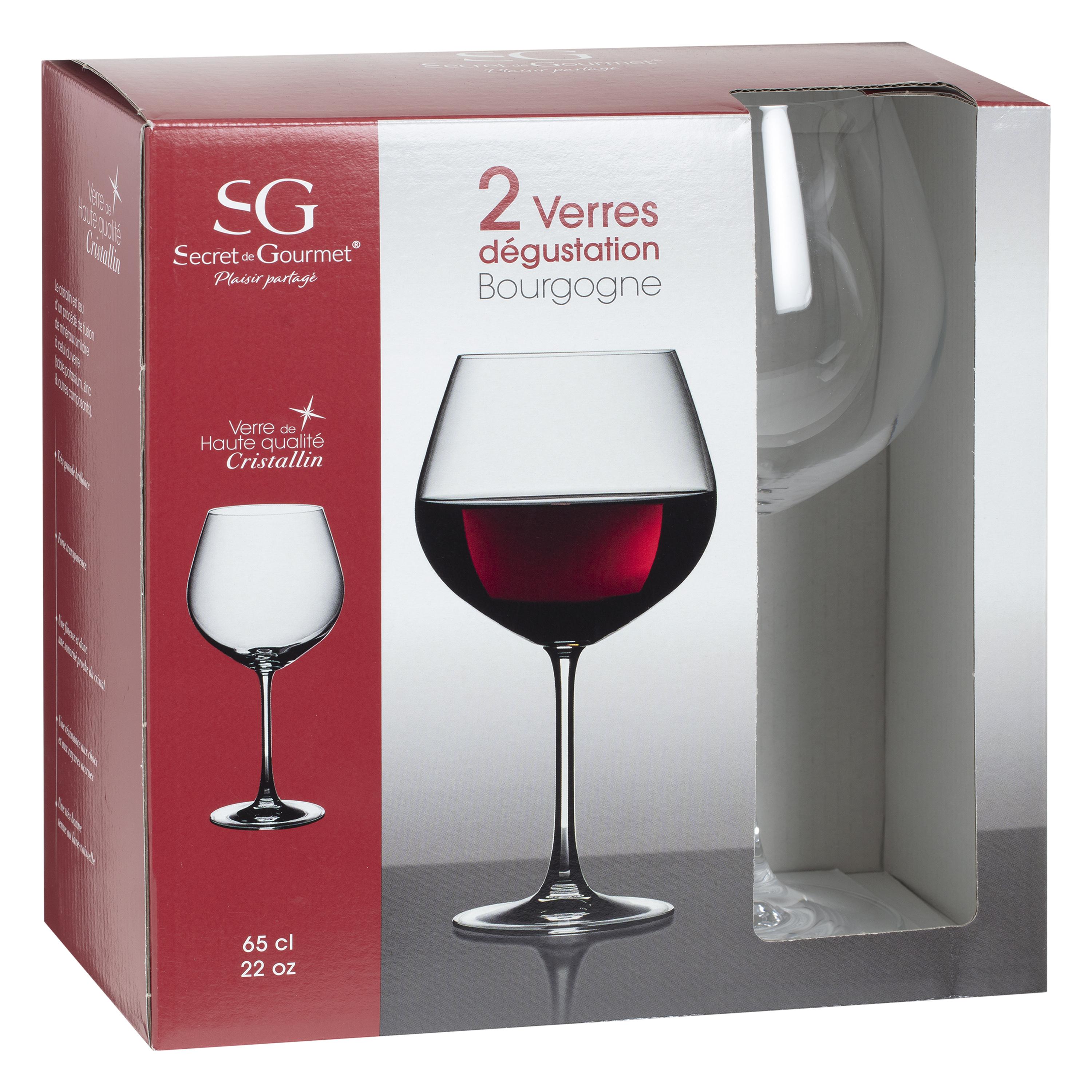 VERRE DEGUSTATION X2 BOURGOGNE 65CL