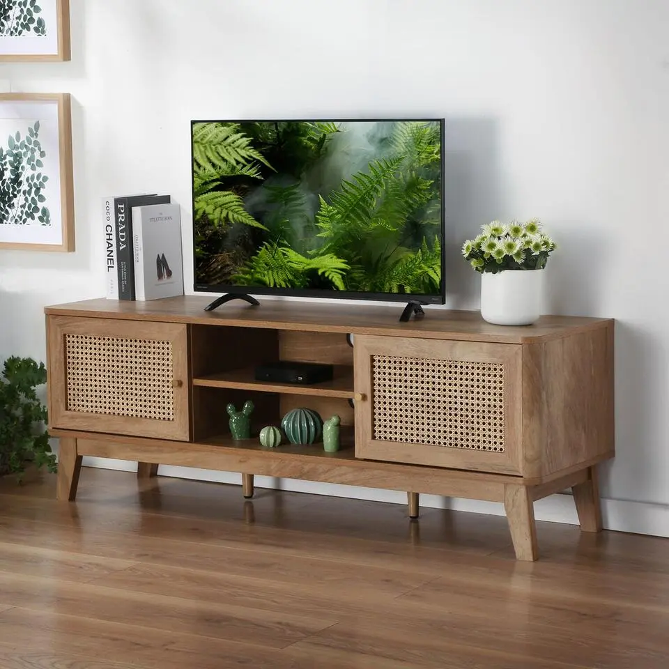 CALICOSY - TV-Meubel PALMO - Licht hout - 49x140x39 cm