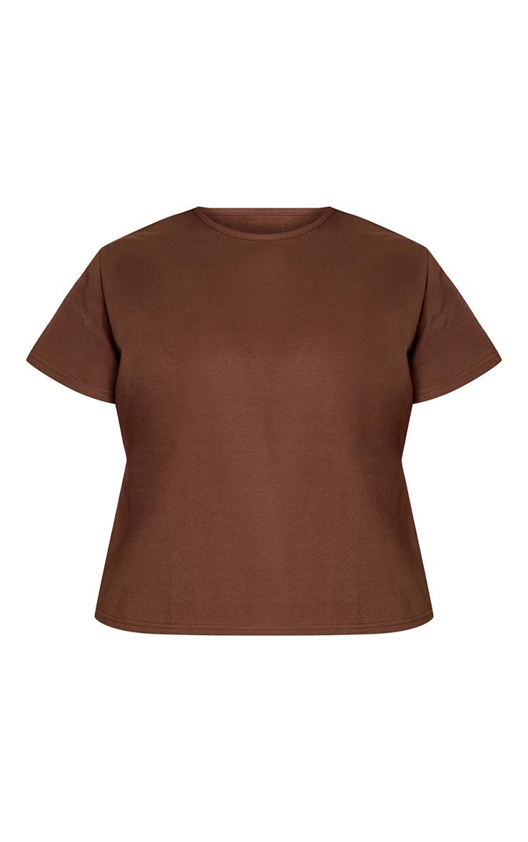 Chocolat T-shirt Grande Taille En Coton Premium À Manches Courtes