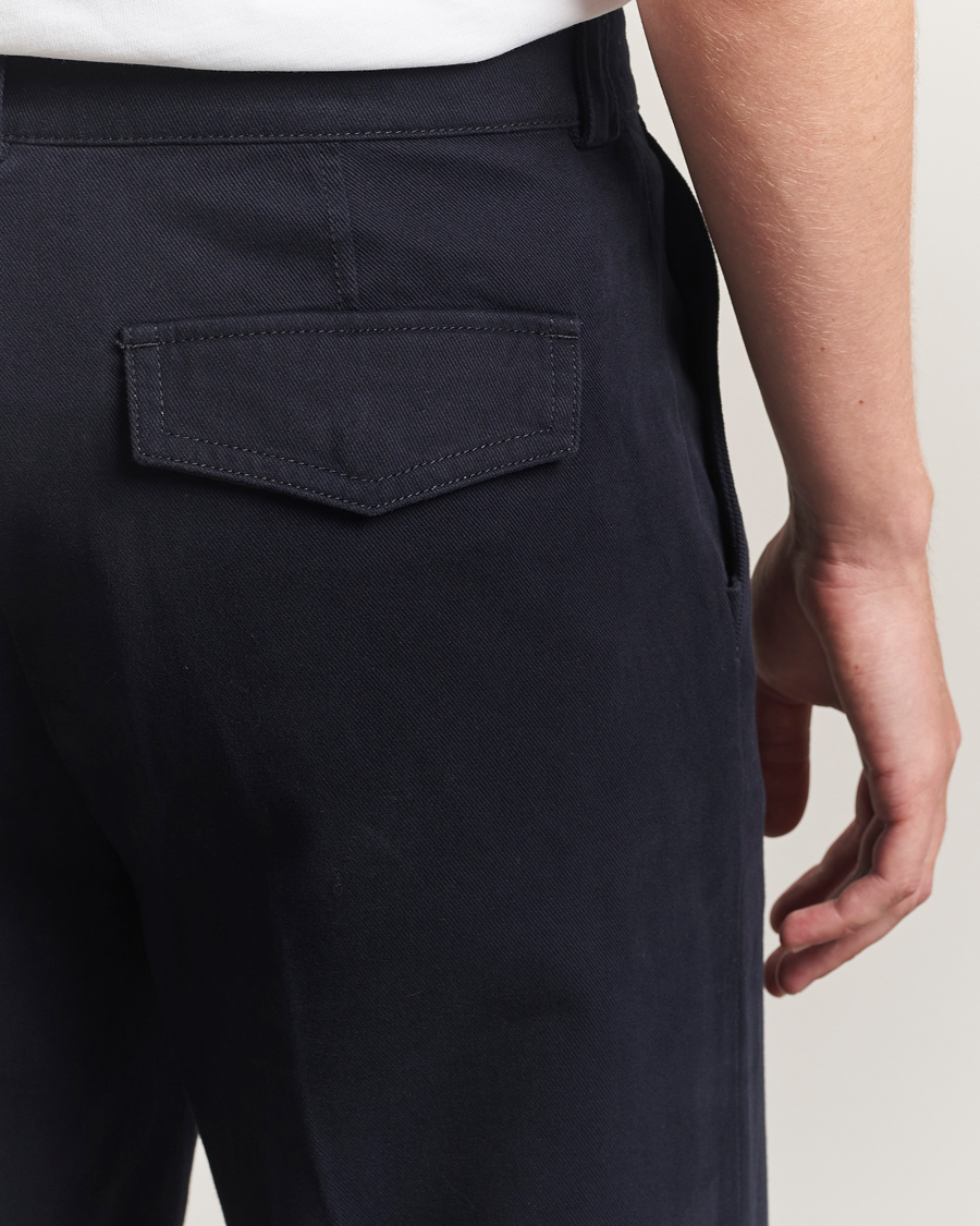 Filippa K Cotton Chino Trousers Navy