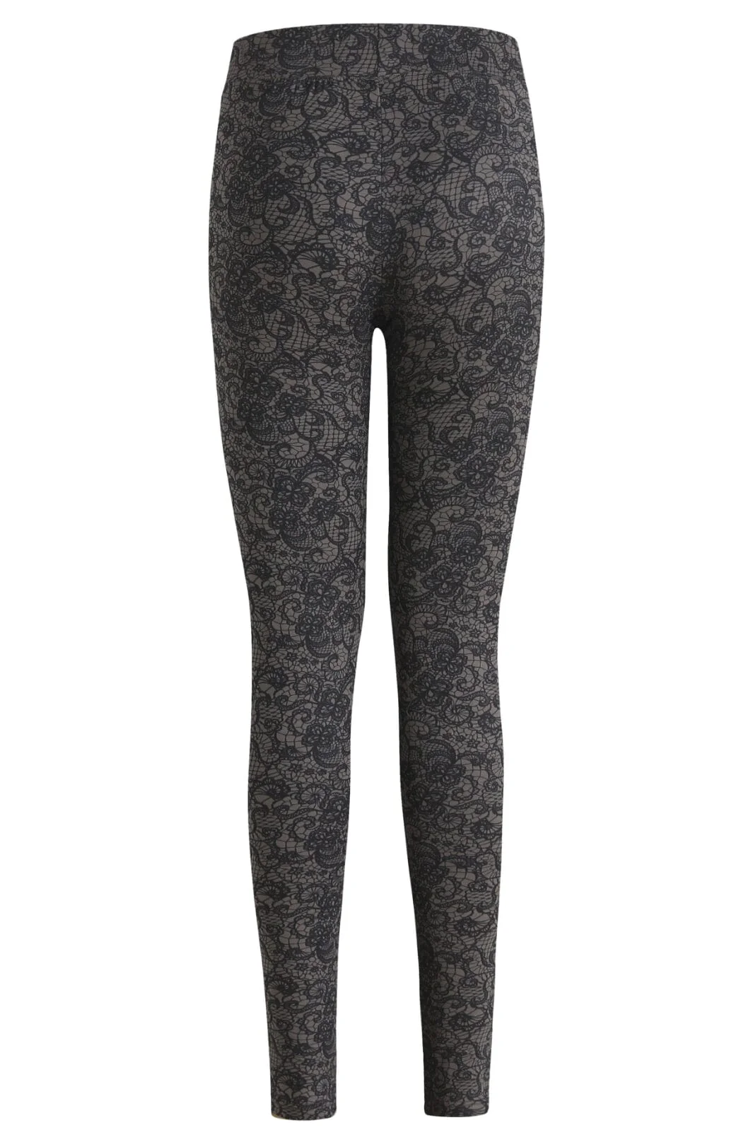 Liberte Alma-Legging black grey lace