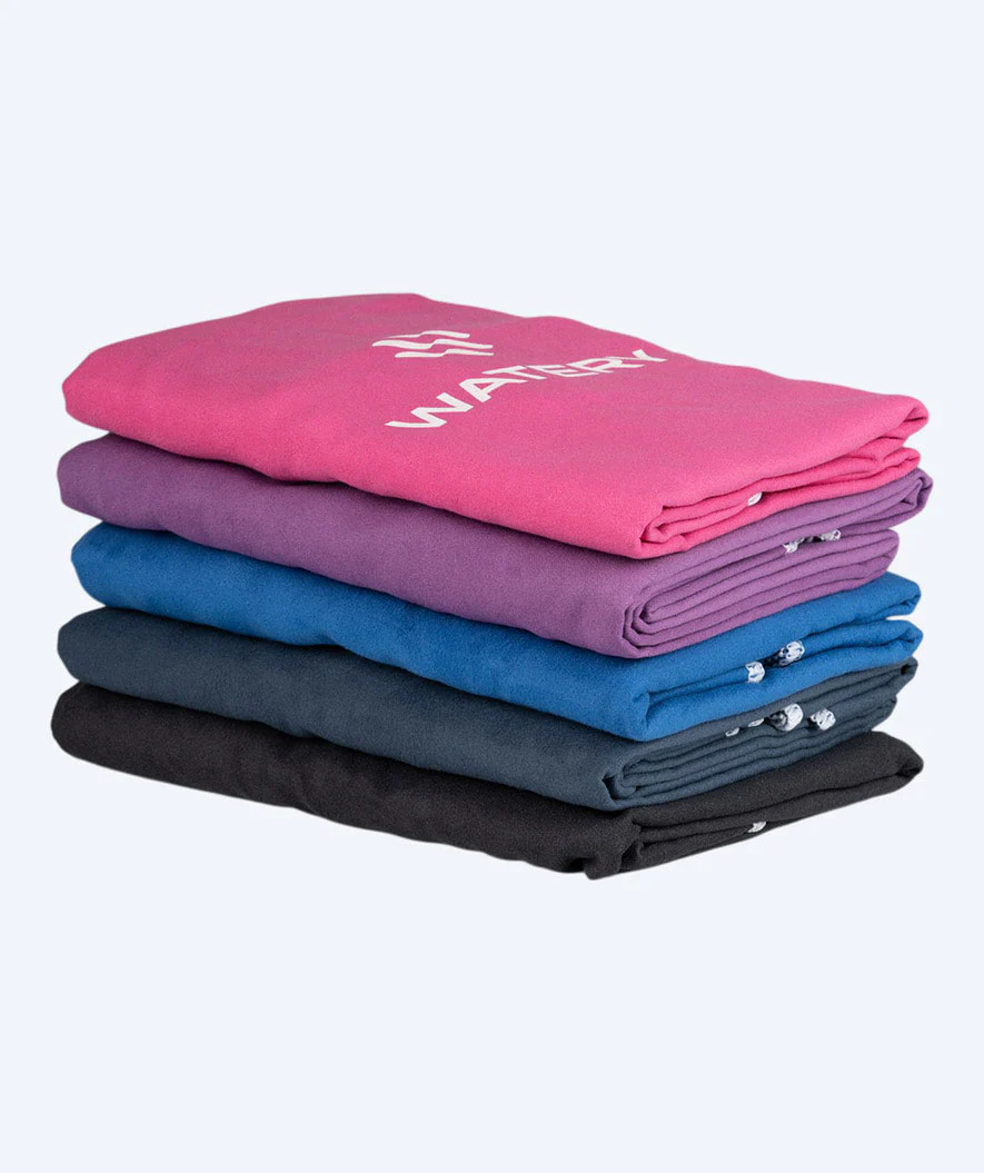 Watery badeponcho til junior - Microfiber - Sort