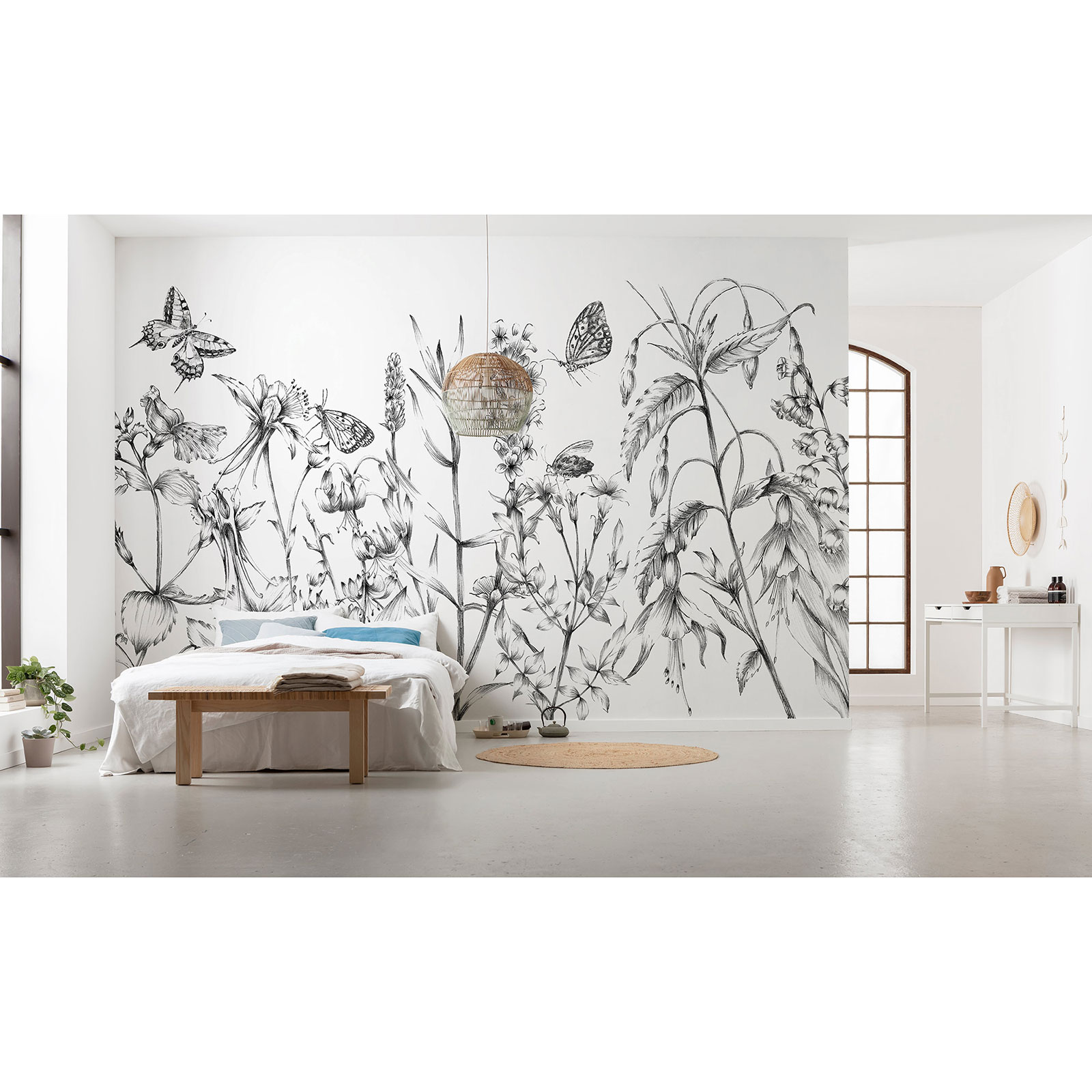 Vlies-Fototapete BUTTERFLY FIELD - 400x250 cm