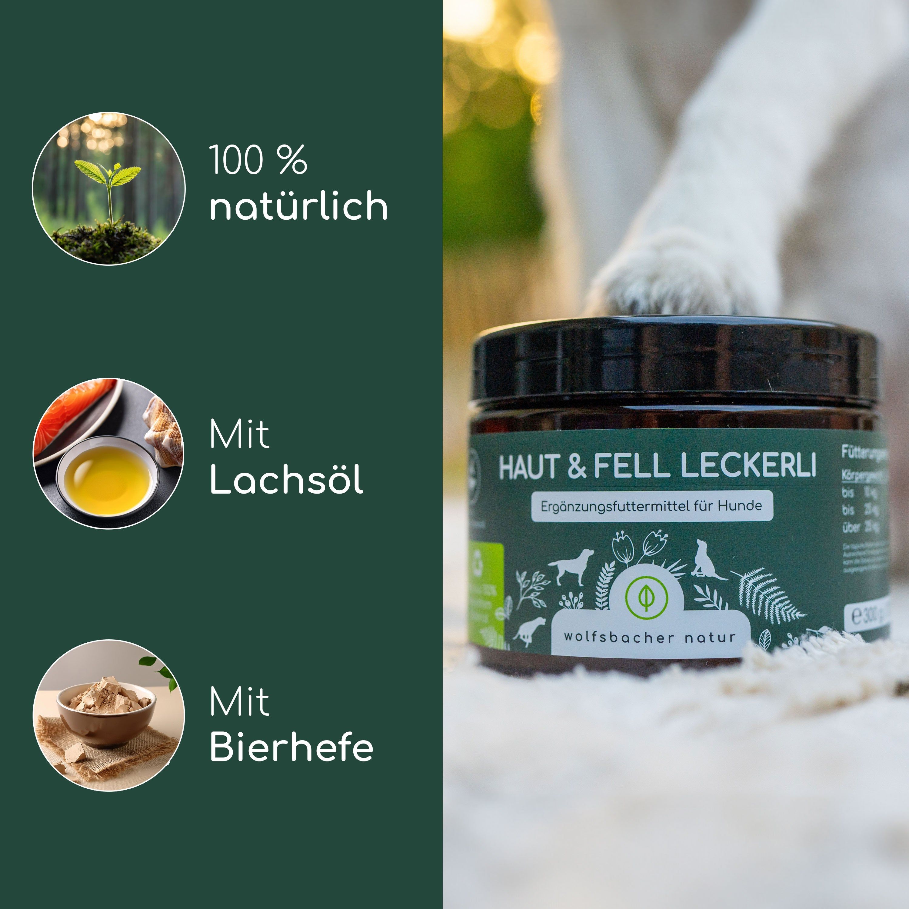 Wolfsbacher Natur Haut & Fell Leckerli