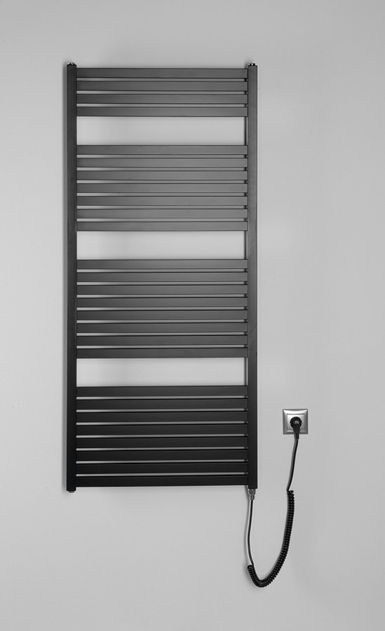 Sapho Tondi elektrische radiator zwart mat 60x133cm 600W