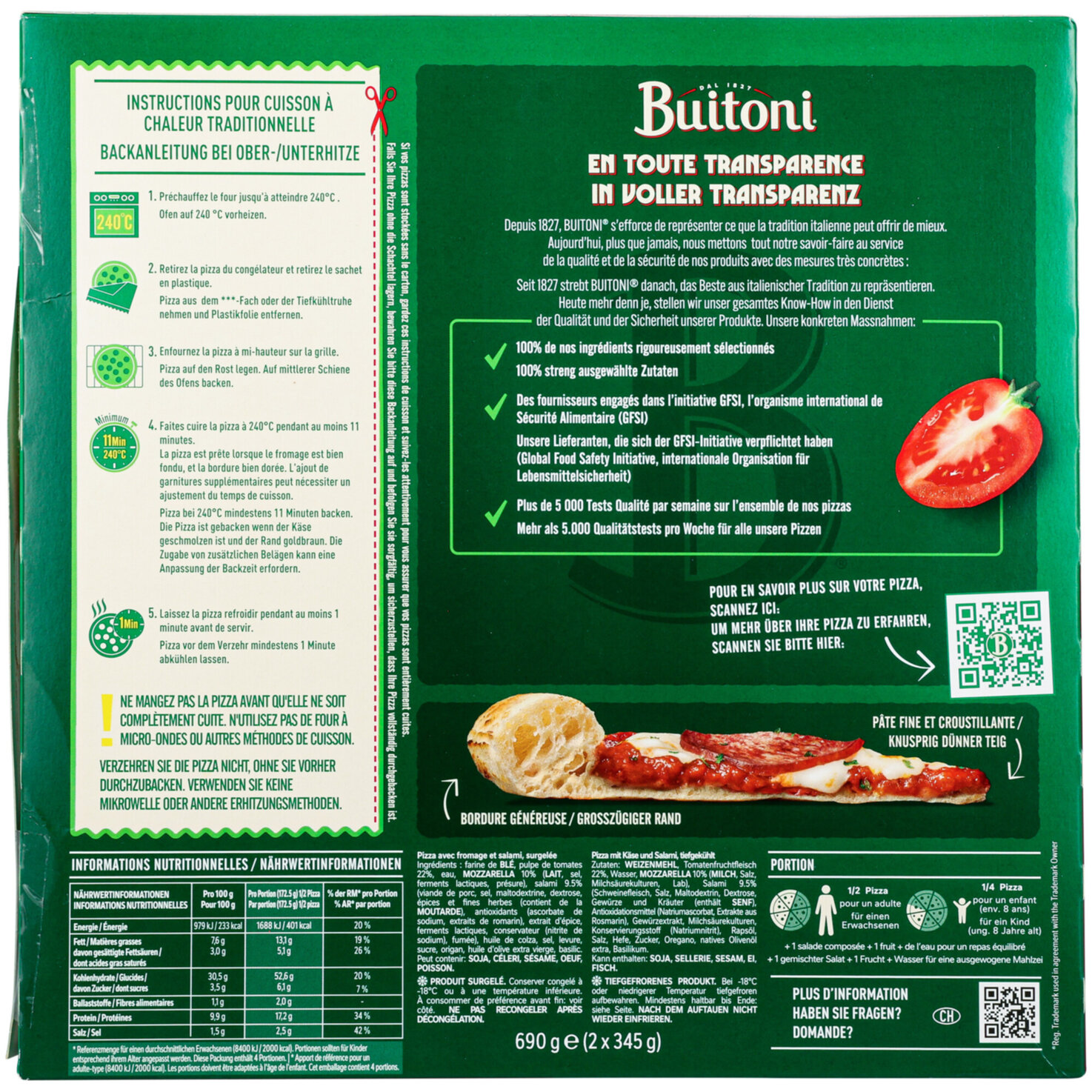 Buitoni La Classica Pizza Salame