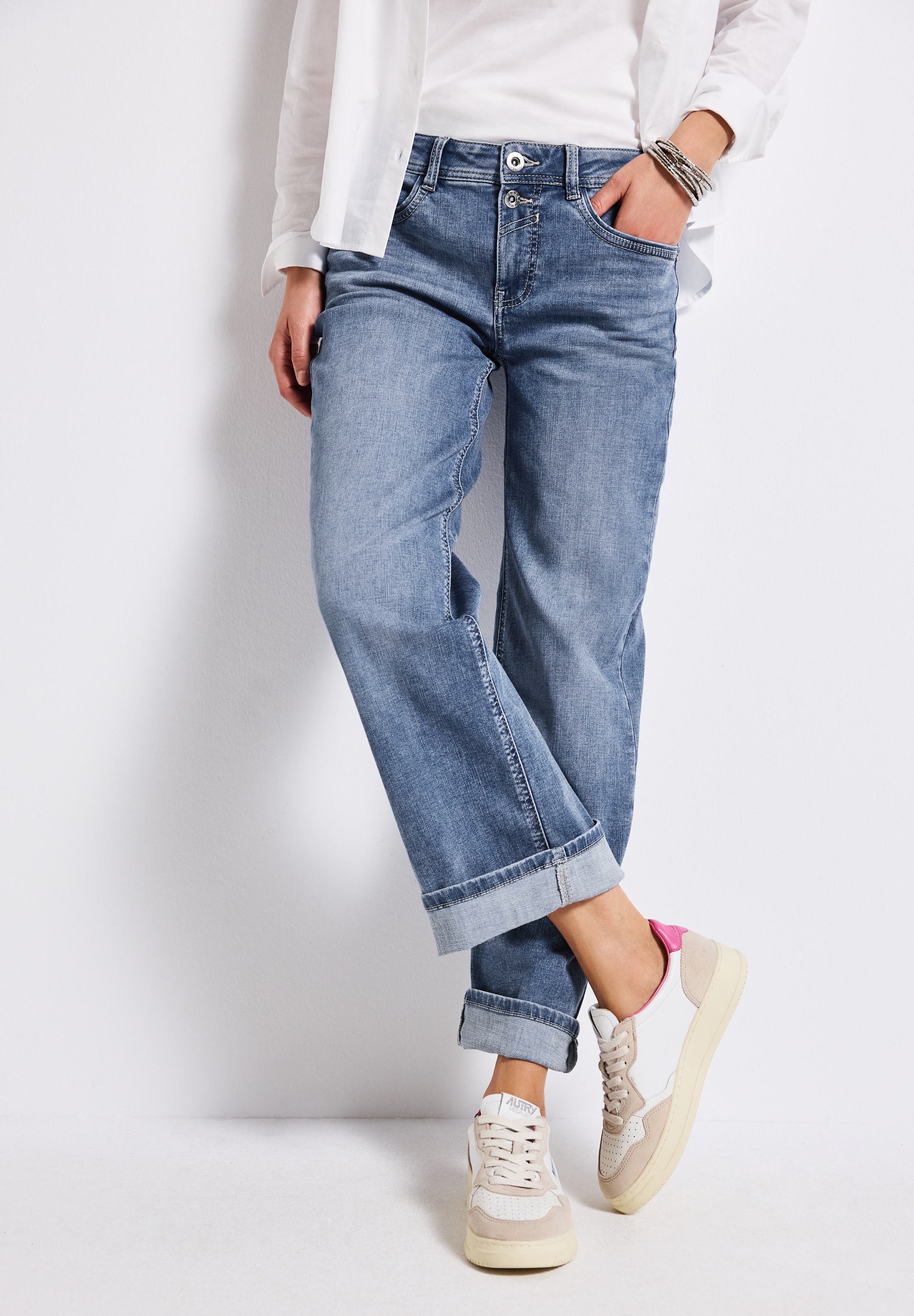 STREET ONE Straight-Jeans »Style QR Denim Straight«, im 5-Pocket-Style