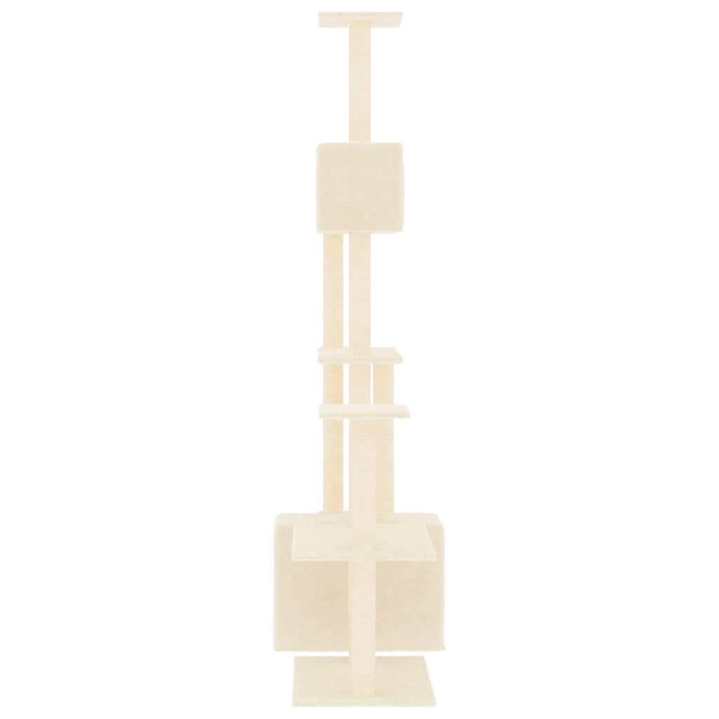 Arranhador para gatos vidaXL com postes de sisal creme, 180 cm