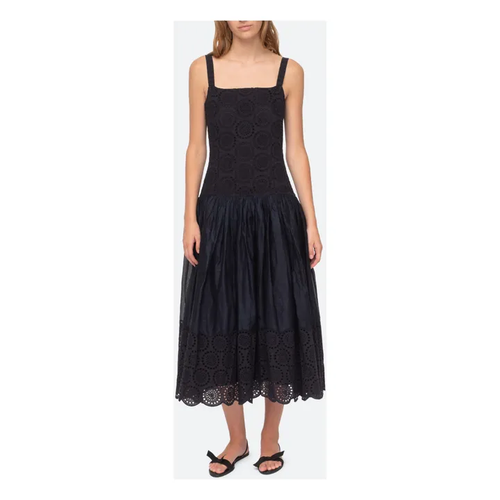 Sea NY Robe Maeve Eyelet Maxi | Bleu marine