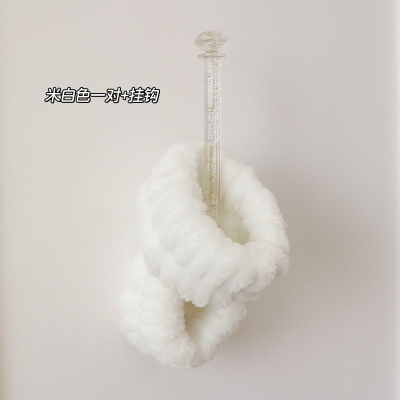 Baburu - Coral Fleece Gezichtsreiniger Polsband / Haak / Set