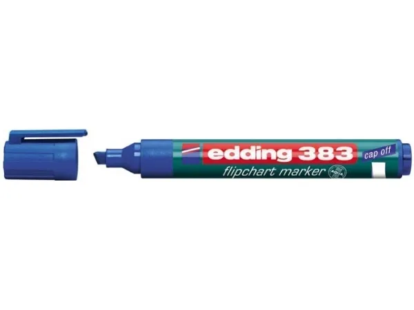 edding 383 flipchart - Markør - for flip-over tavle - blå - vandbaseret blæk - 1-5 mm