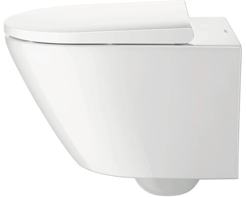 DURAVIT wandclosetset D-Neo, diepe spoeling, open rand, glanzend wit met toiletzitting 45770900A1