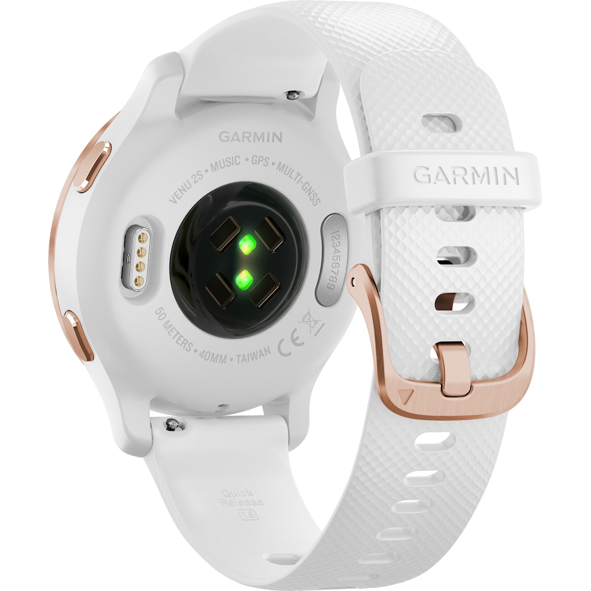 Garmin Venu 2S GPS smartklokke (rosegull/hvit)