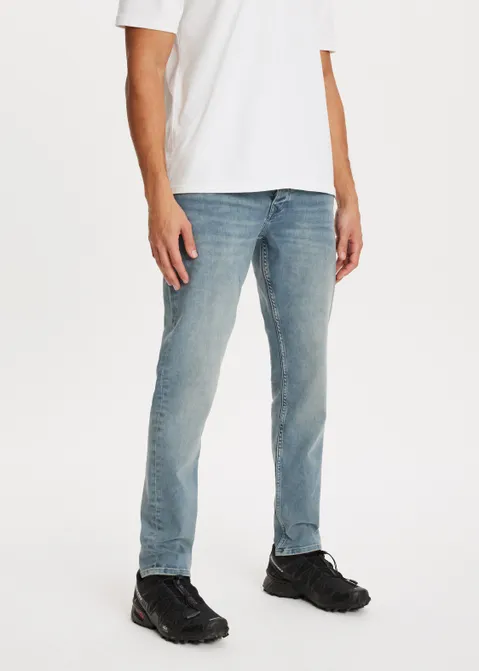 Heaton sweat regular jeans blauw (DUSTYBL)