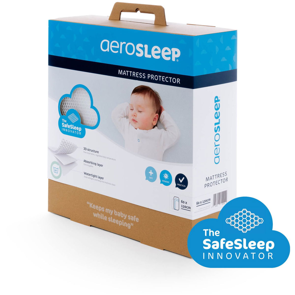 AeroSleepAeroSleep   3D Matratzenschoner 117x68cm
