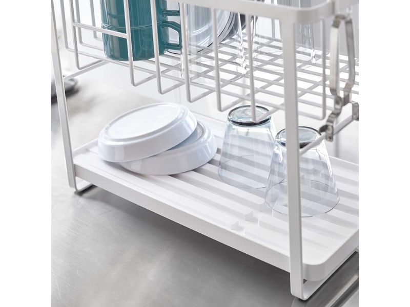 Yamazaki Abtropfgestell Tower Weiss Abtropfgestell mit zwei Ebenen
