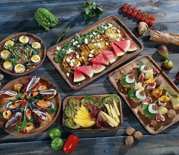 Zassenhaus Snackteller, Serveringsskål, Træ, Træ, Rund, 30 cm, 20 mm