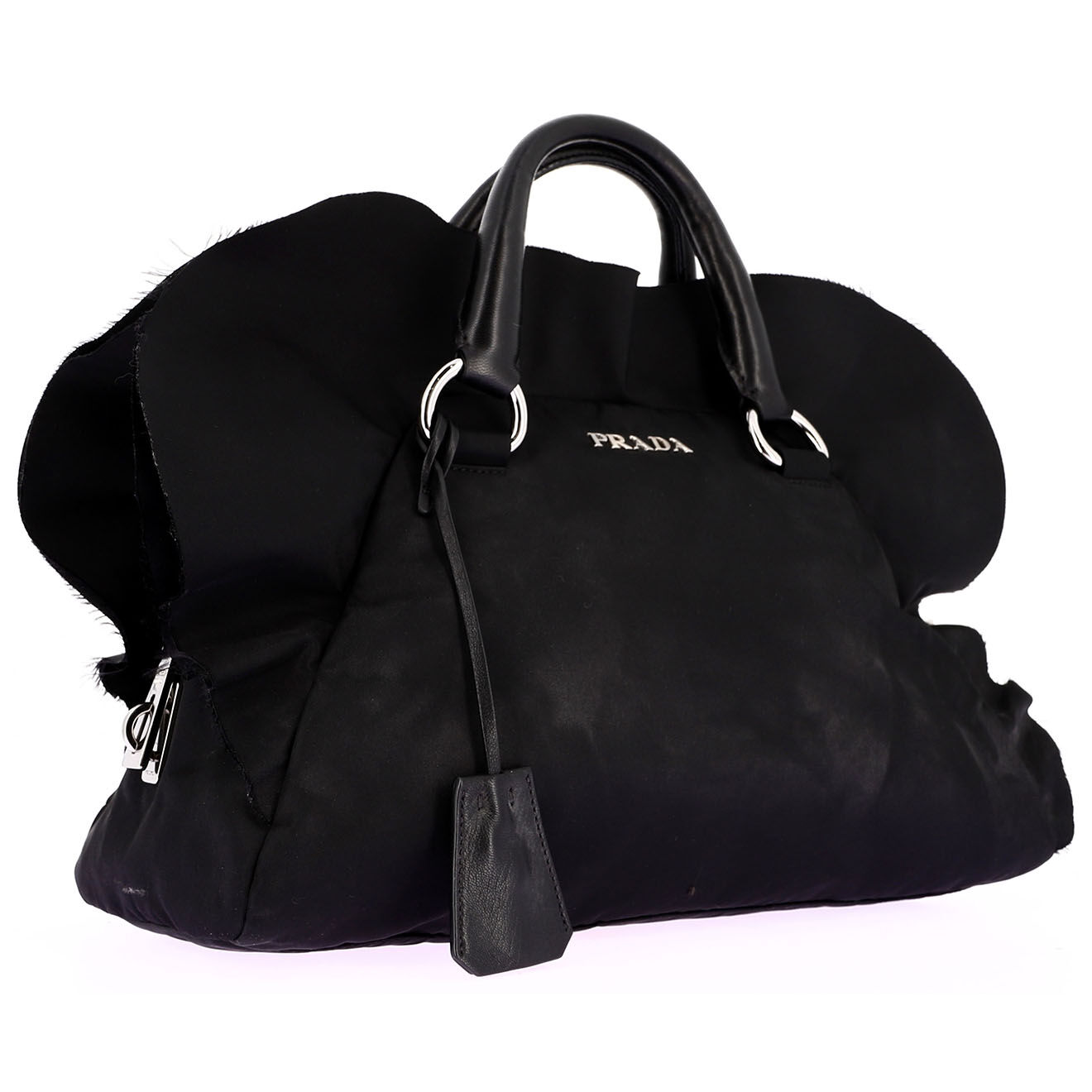 Prada Sac à main en Toile noir - Très bon état - Longueur 34 cm
