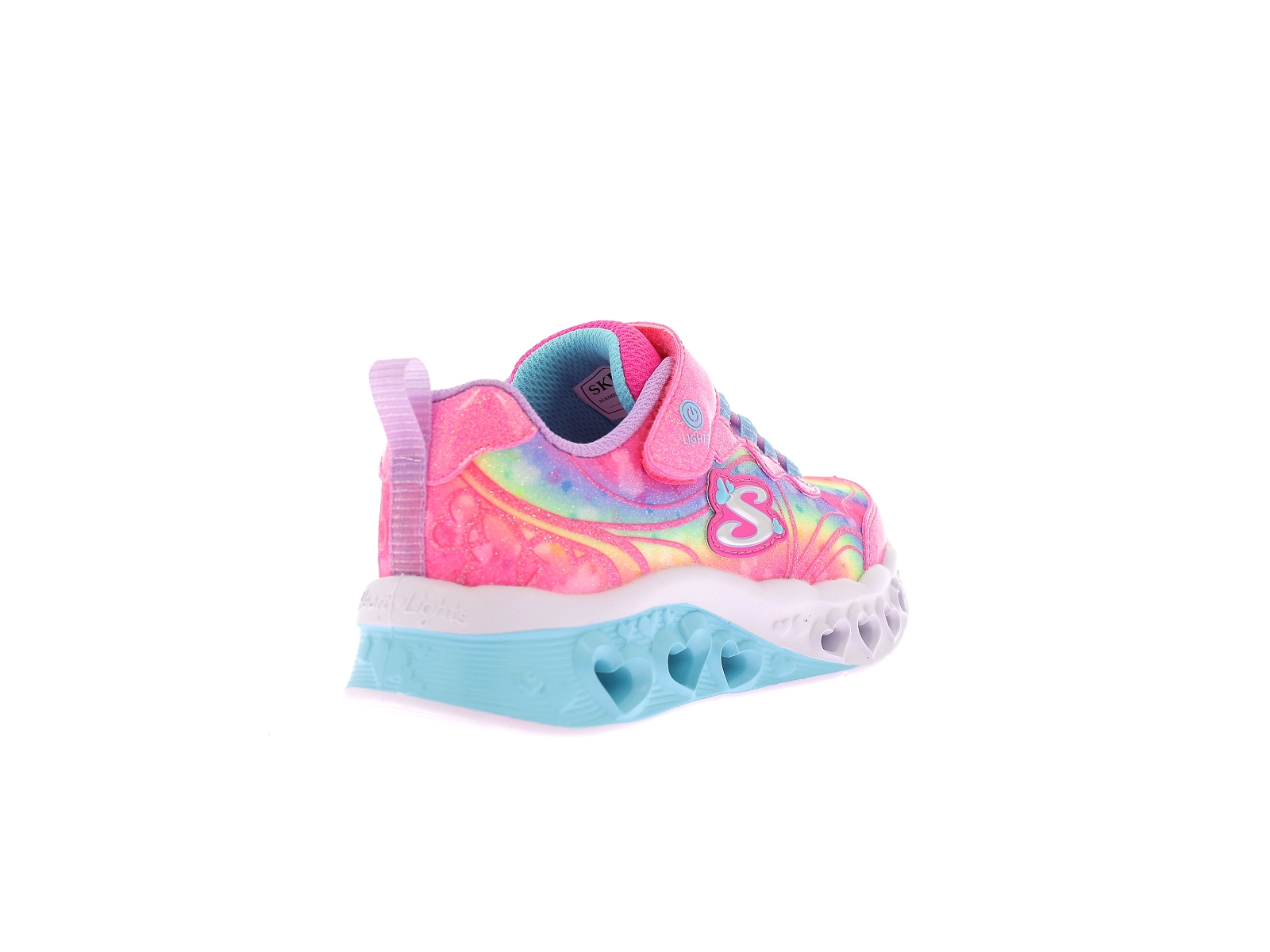 Skechers-FLUTTER HEARTS LIGHTS GRO Synthétique Rose fluo