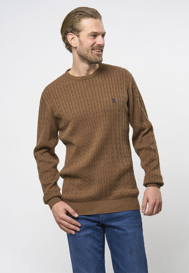 U.S. Polo Assn. USPA Knit Archi Men 18-1124tcx partridge melange