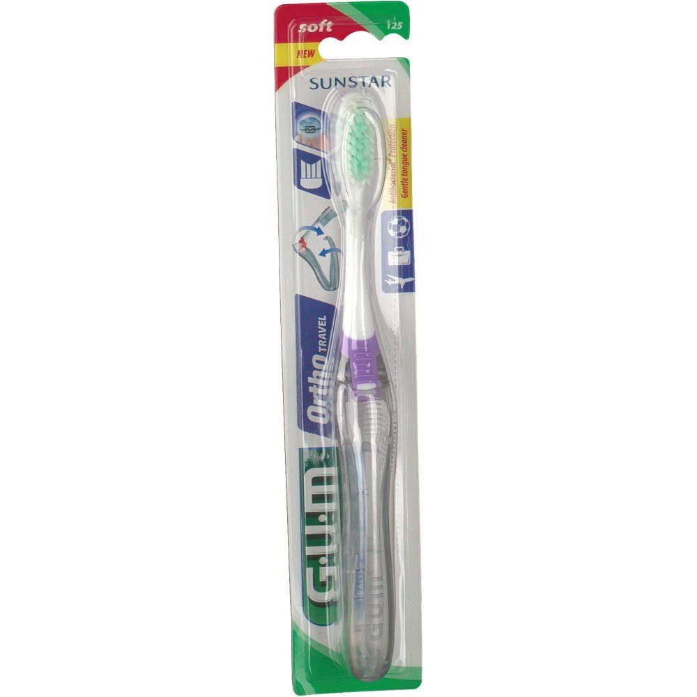 GUM® KFO-Reisezahnbürste V-Schnitt,soft