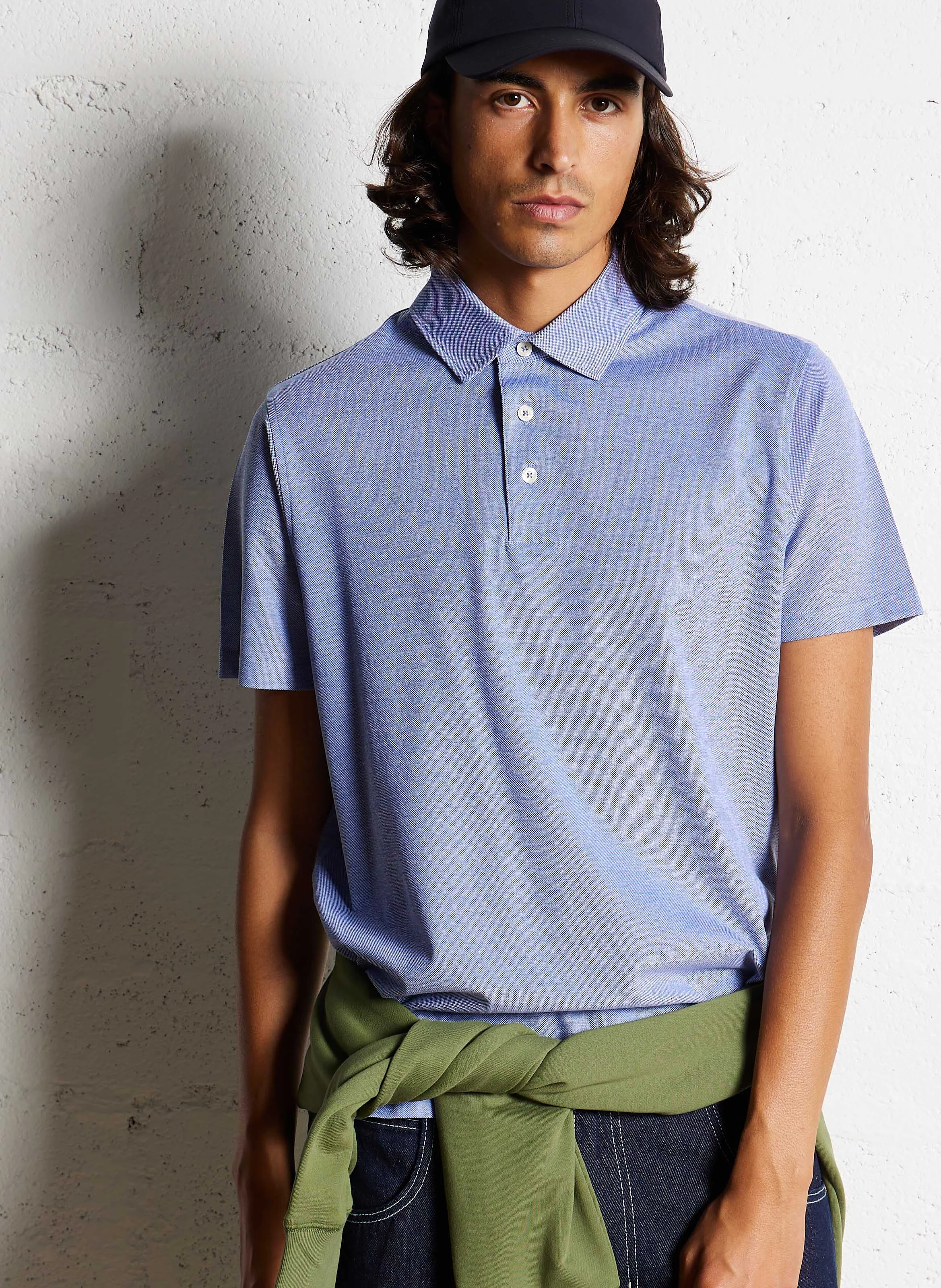 Polo regular-fit en coton | Bleu