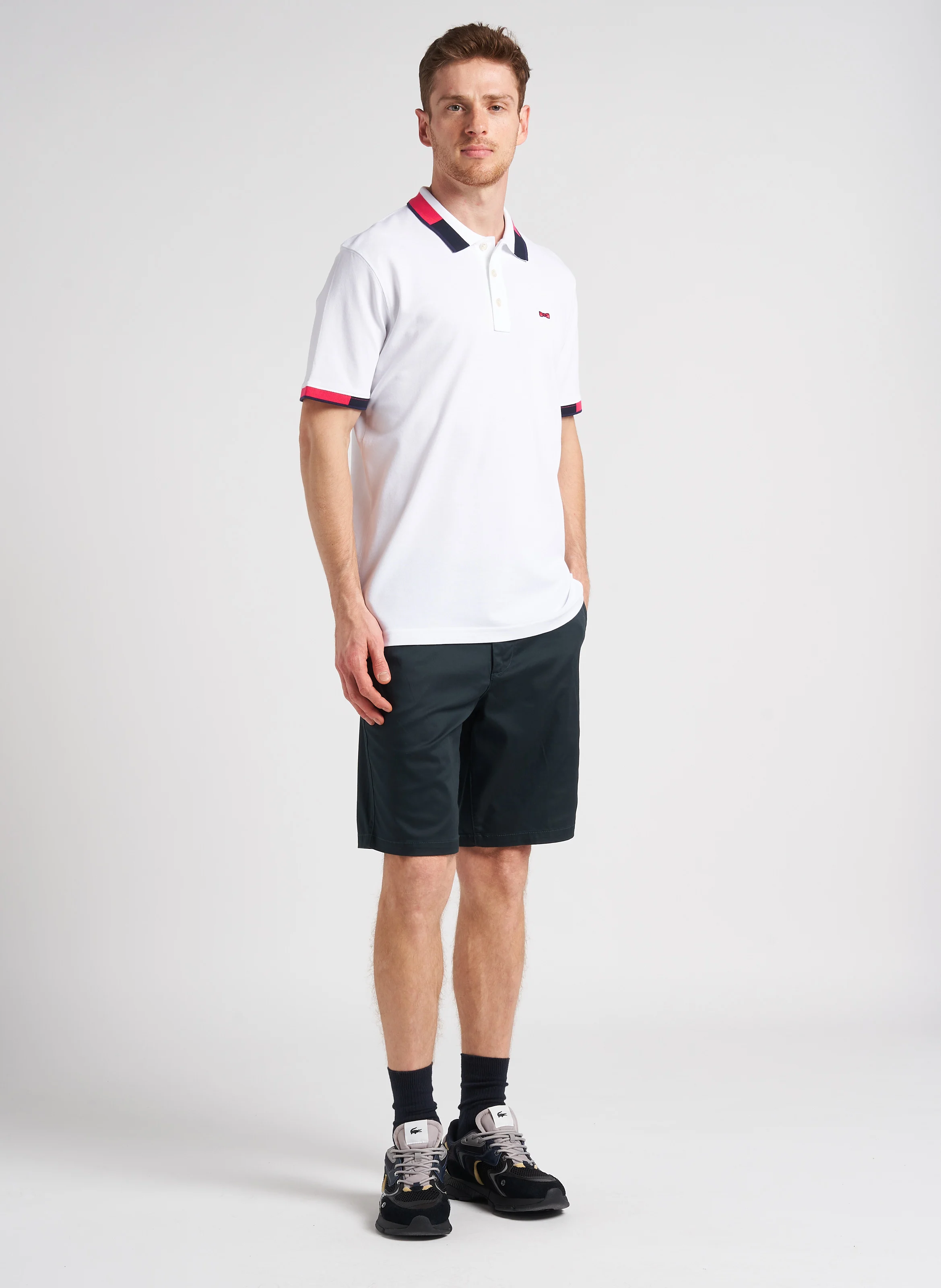 Short en coton mélangé| Gris