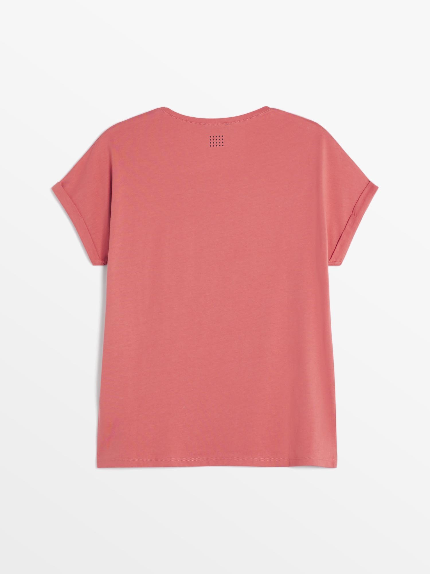 Tee Shirt Femme A Motif Rose