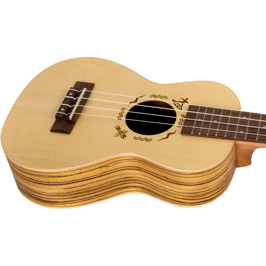 Flight Designer Series DUC525 SP/ZEB concert ukelele met gigbag