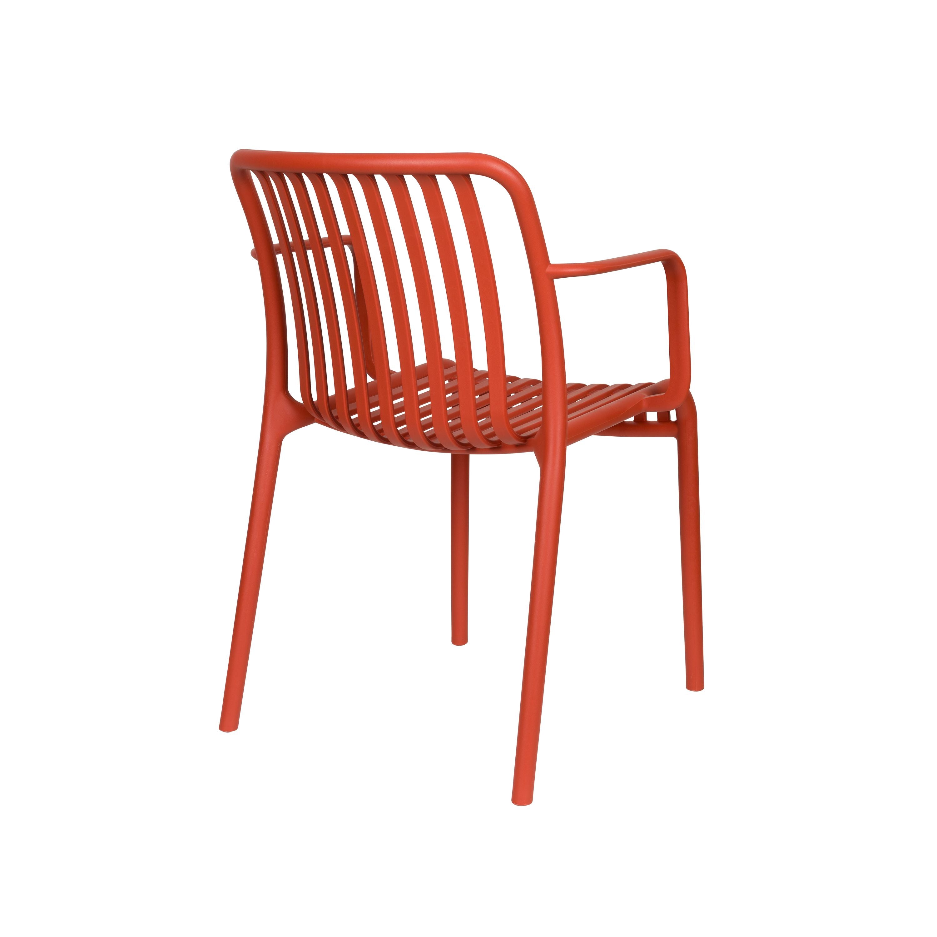 Housecraft Living Mante Tuinstoelen Terra| Rood - Set van 4