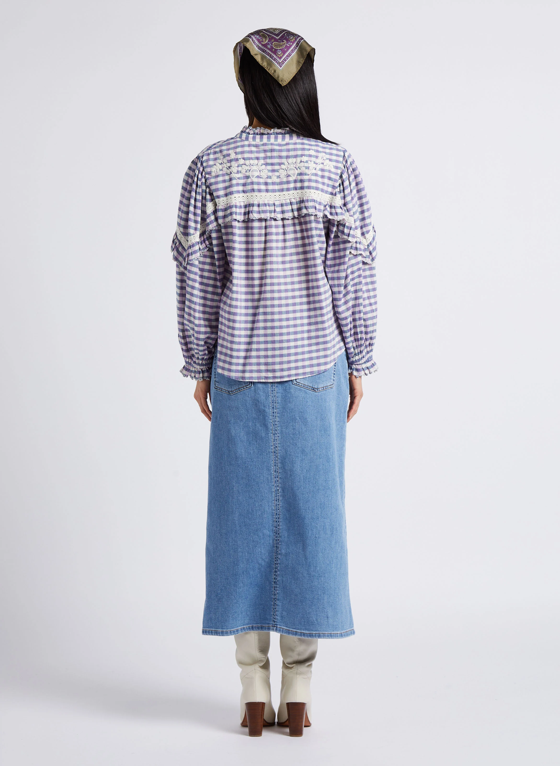 NOELIANNE - Blouse brodée et imprimée en coton bio | Multicolore
