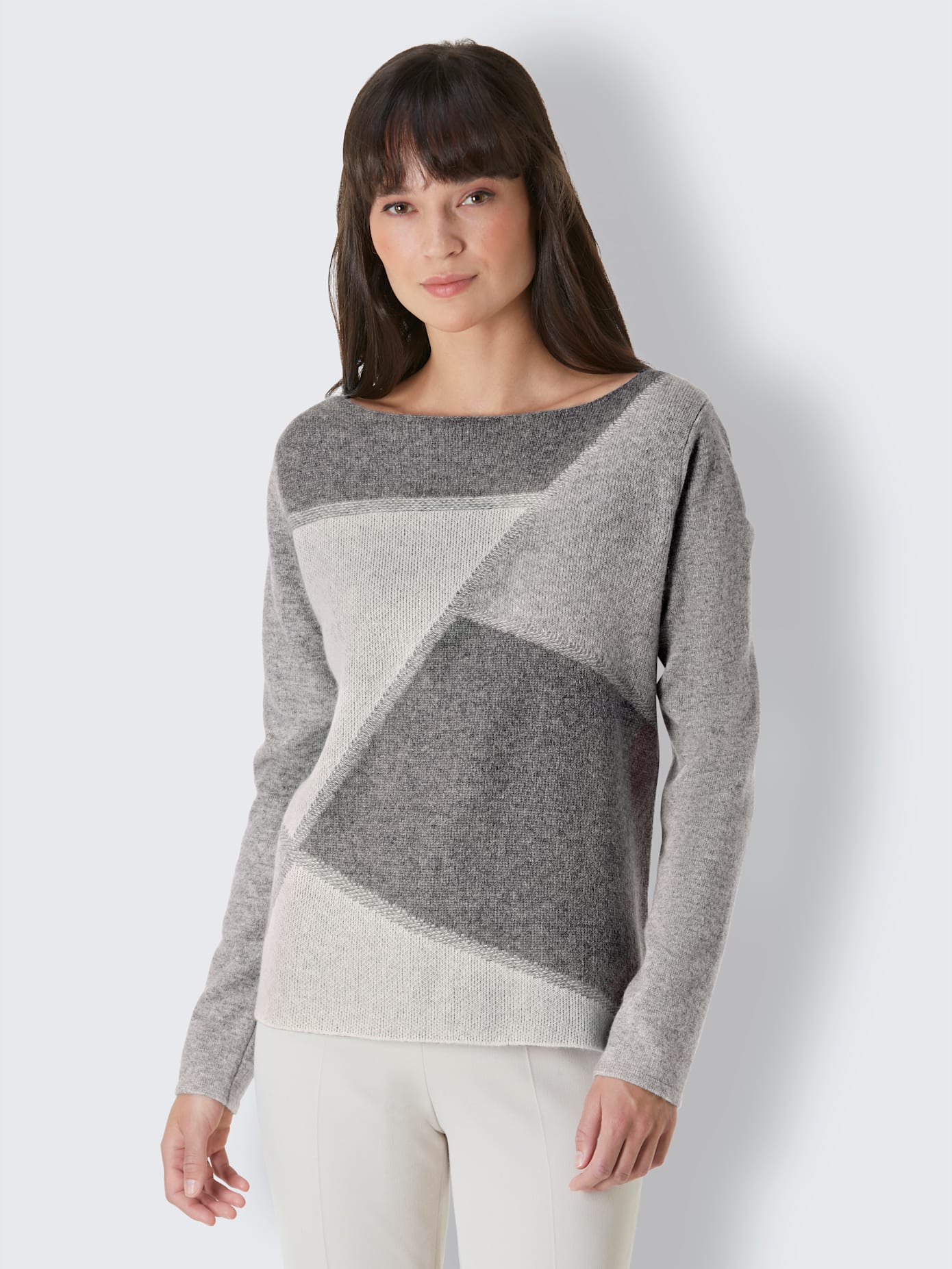 Pull encolure en u 100% cachemire