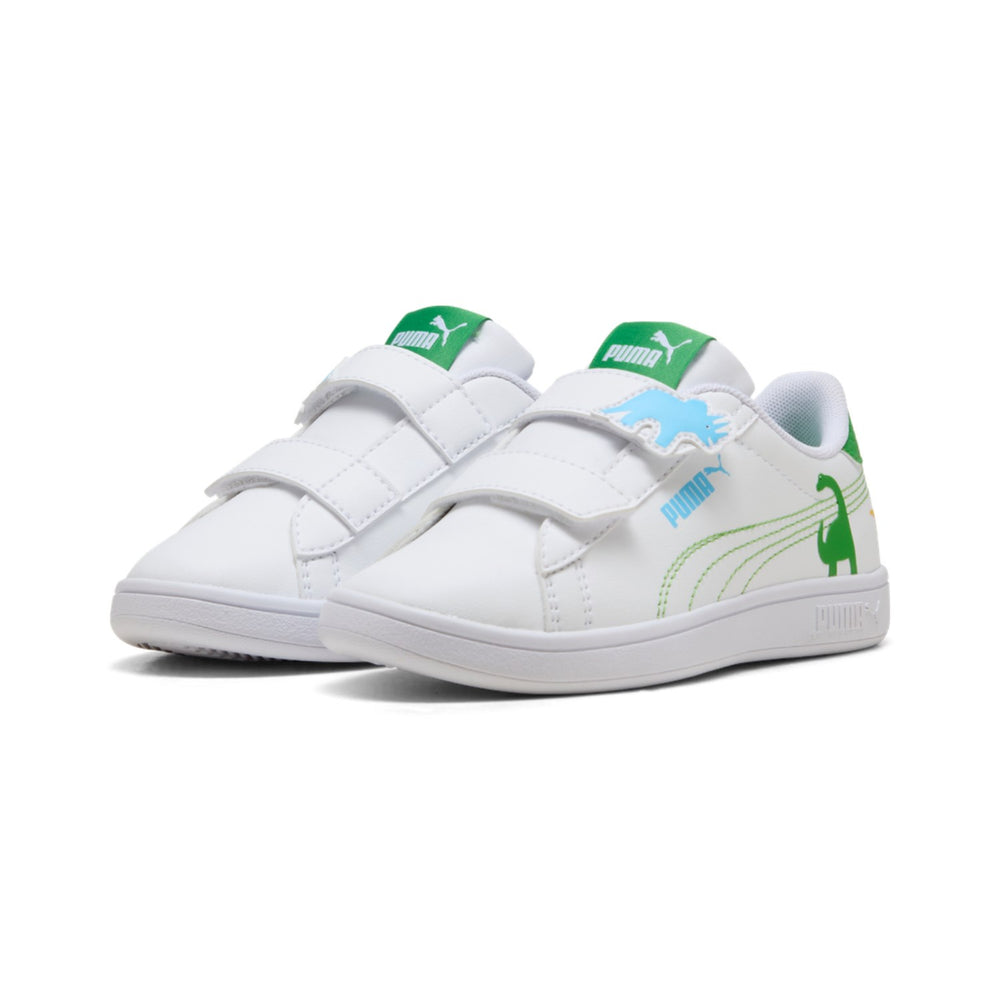 Køb Puma White-Green Fruit-Vibrant Blue Puma Smash 3.0 Dino V PS