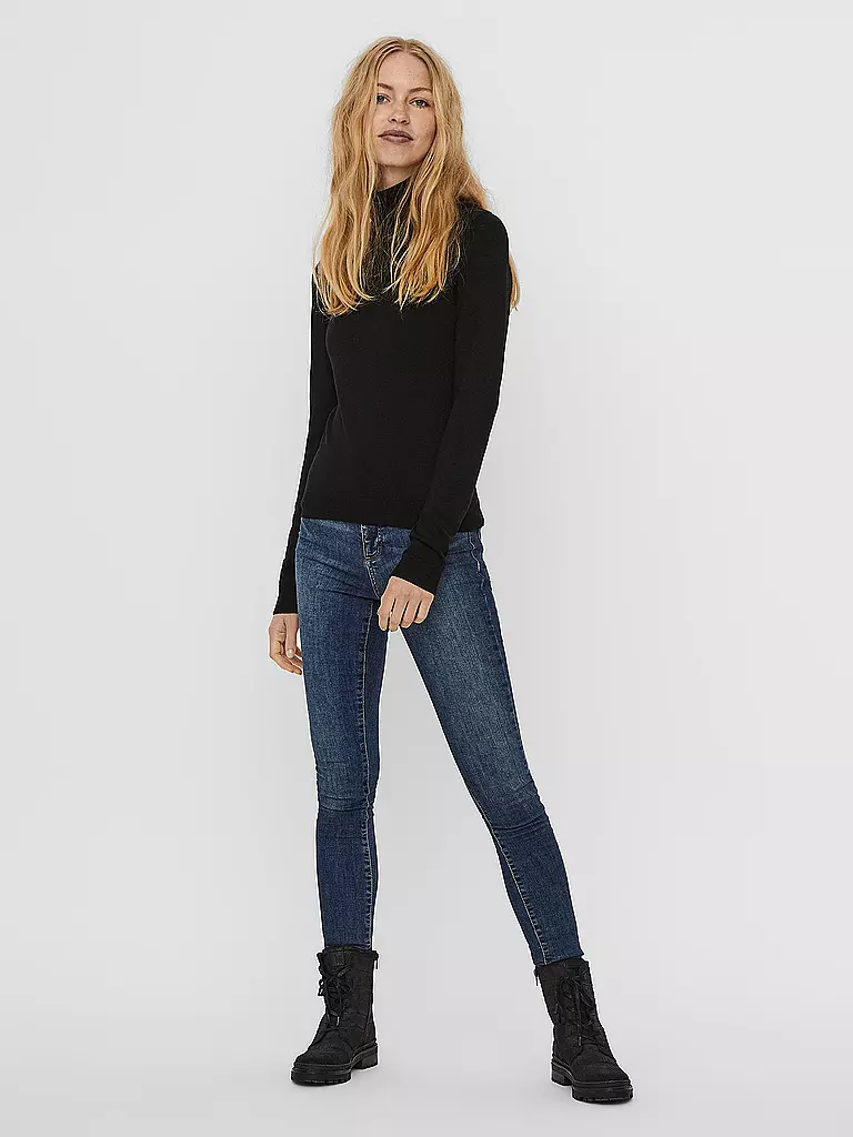 VERO MODA Rollkragenpullover VMGLORY  schwarz