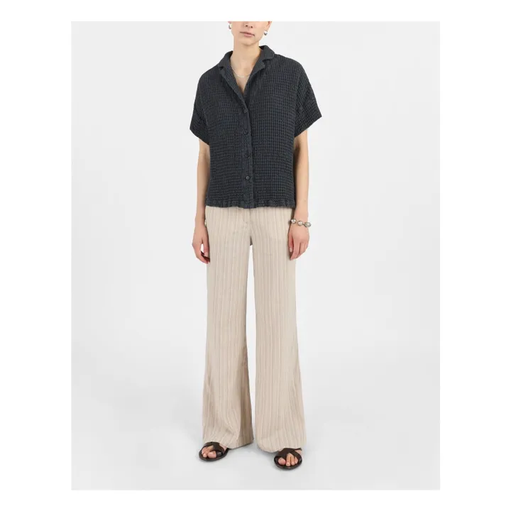Masscob Chemise Laguna Coton et Lin | Gris anthracite