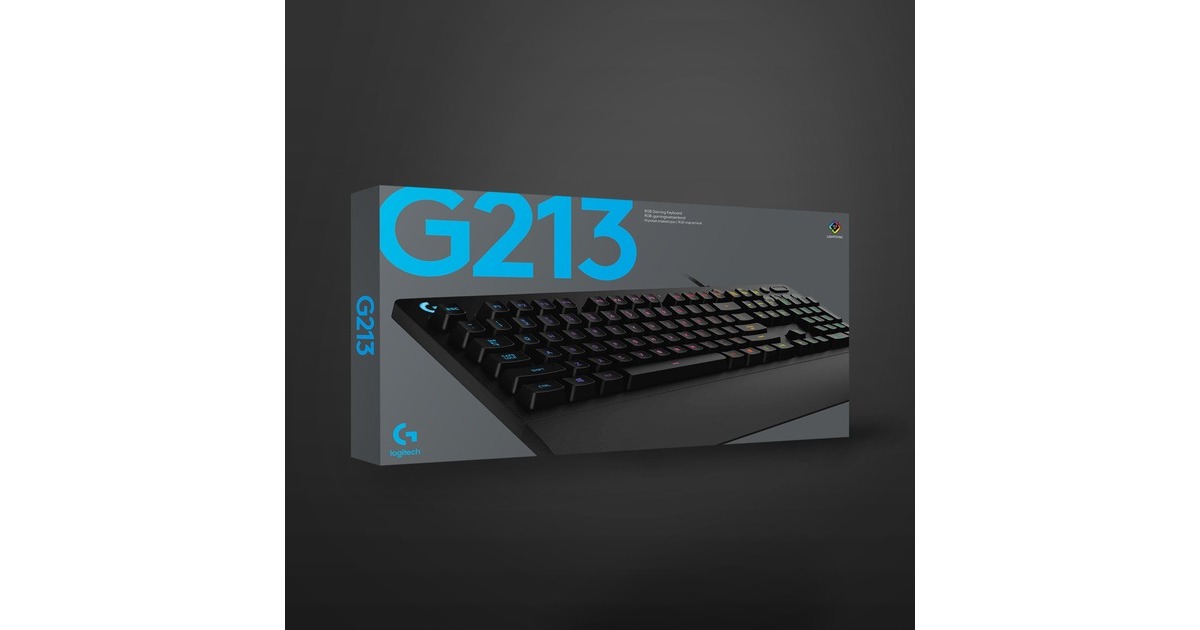 LogitechG213 Prodigy Gaming Keyboard  (Zwart, US-International, Mech dome, RGB leds)