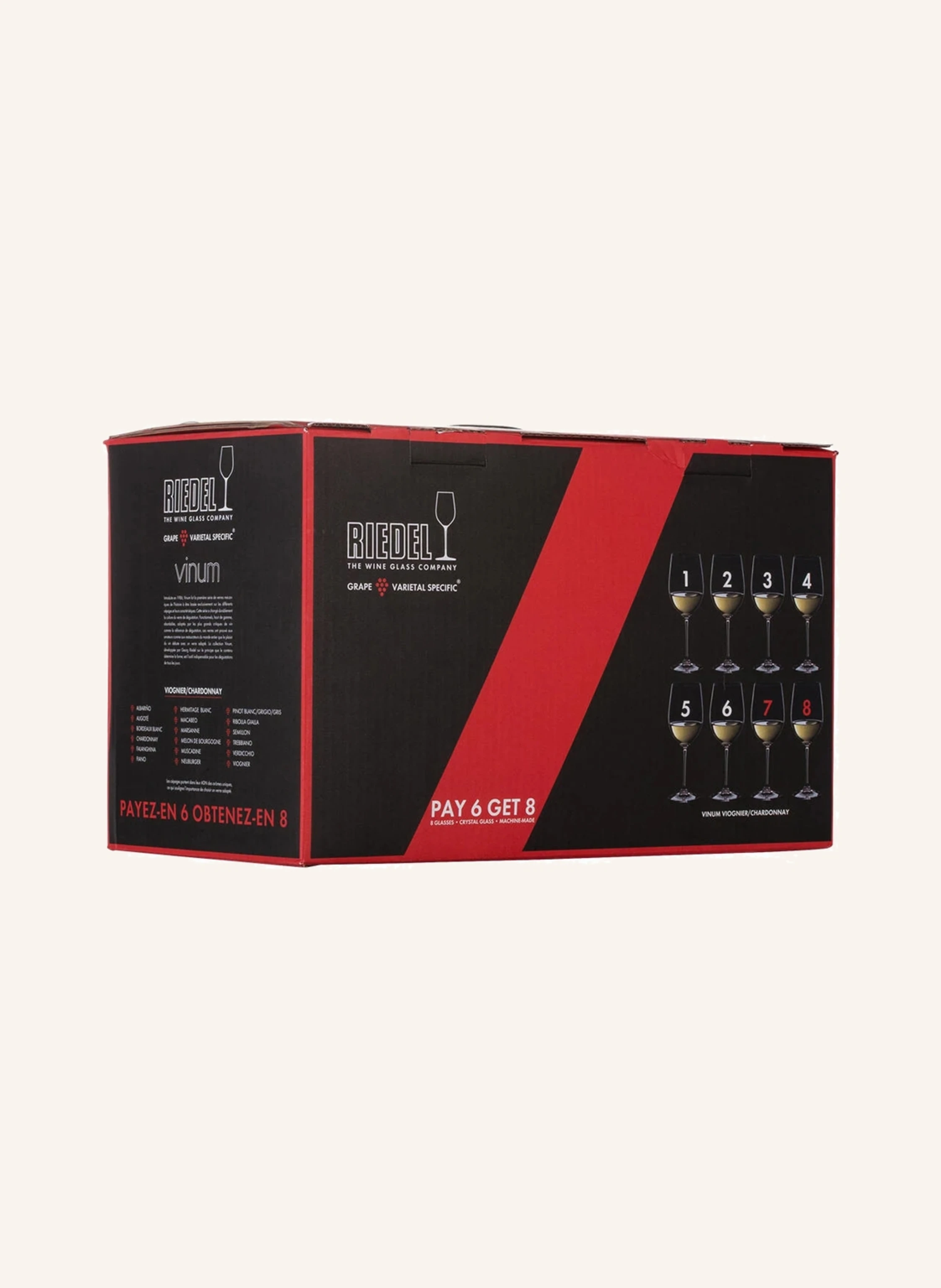 RIEDEL 8er-Set Weingläser VINUM VIOGNIER CHARDONNAY