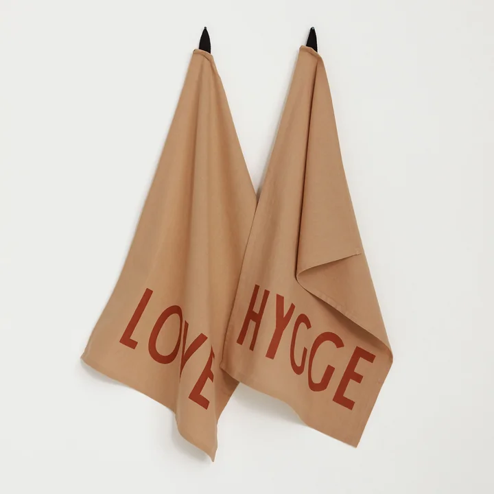 Design Letters - Favourite Geschirrtuch, Sweet / Home, olive green (2er-Set)