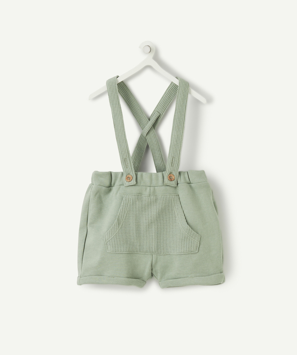 LA SALOPETTE SHORT VERTE EN MOLLETON