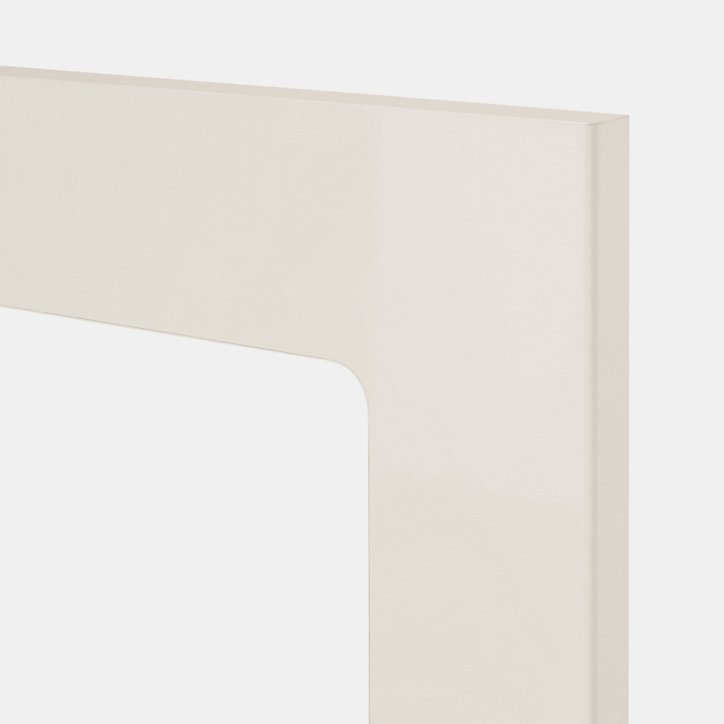 Porte de meuble de cuisine vitrée Stevia crème brillant l. 50 cm x H. 90 cm GoodHome