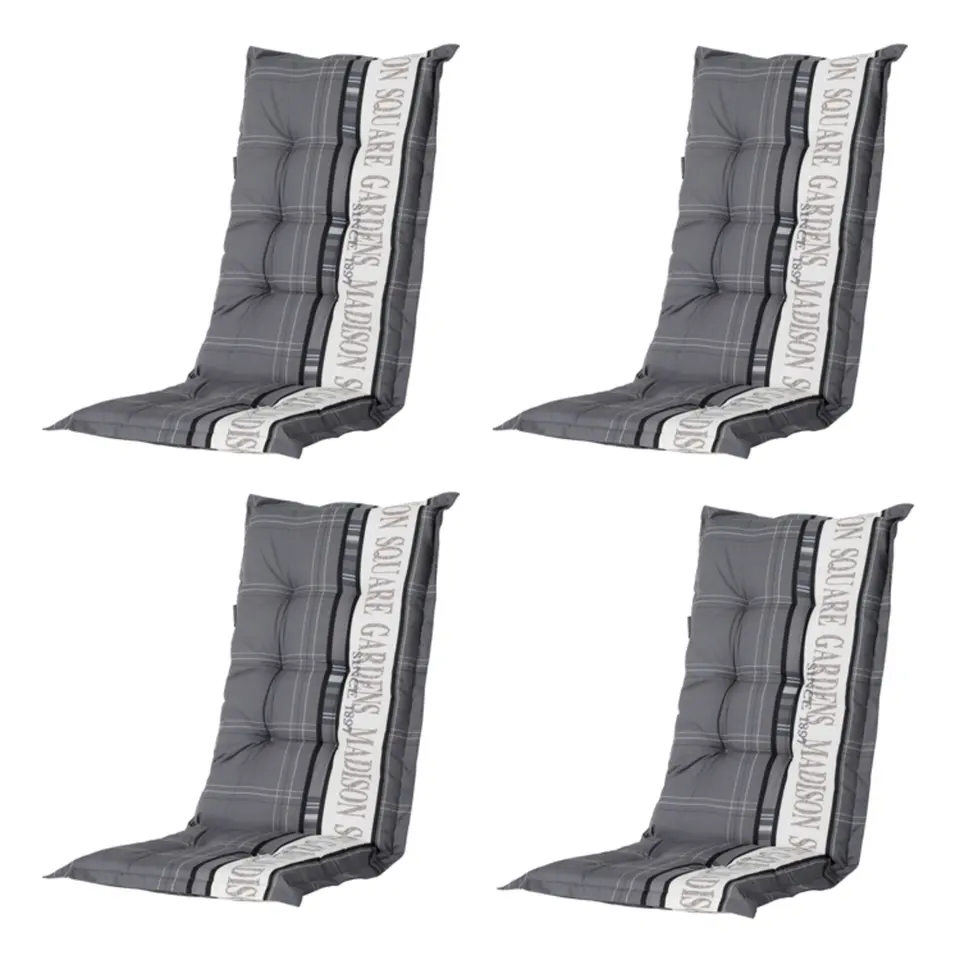 Madison - Tuinkussen Madison garden grey - Ca. 123x50 cm - Set van 4
