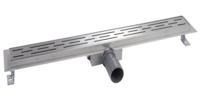 Mueller Luxa RVS douchegoot 120x7cm met flens