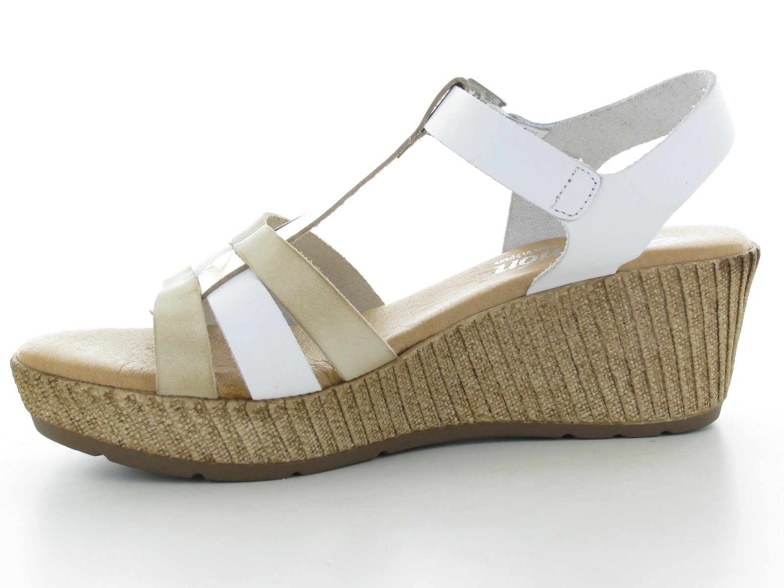 A brand-ELSA Cuir Blanc Beige