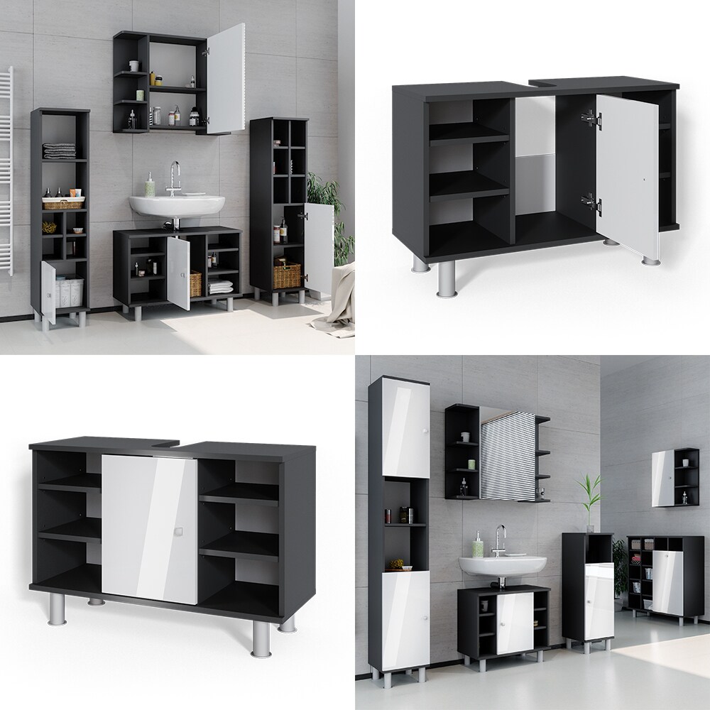 Vicco Waschtischunterschrank Fynn Badschrank Waschbeckenunterschrank Waschtisch