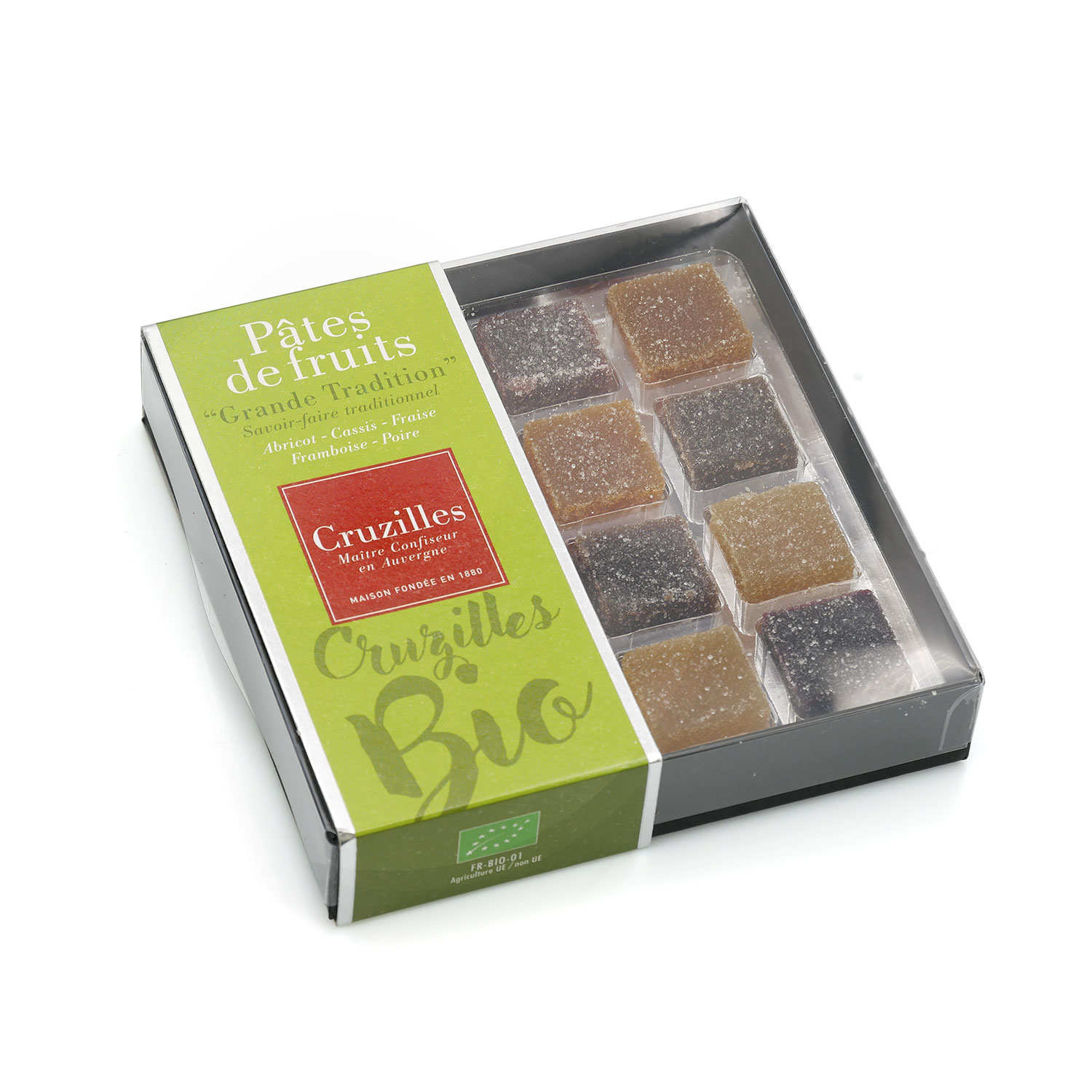 Assortiment de pâtes de fruits bio et artisanales 