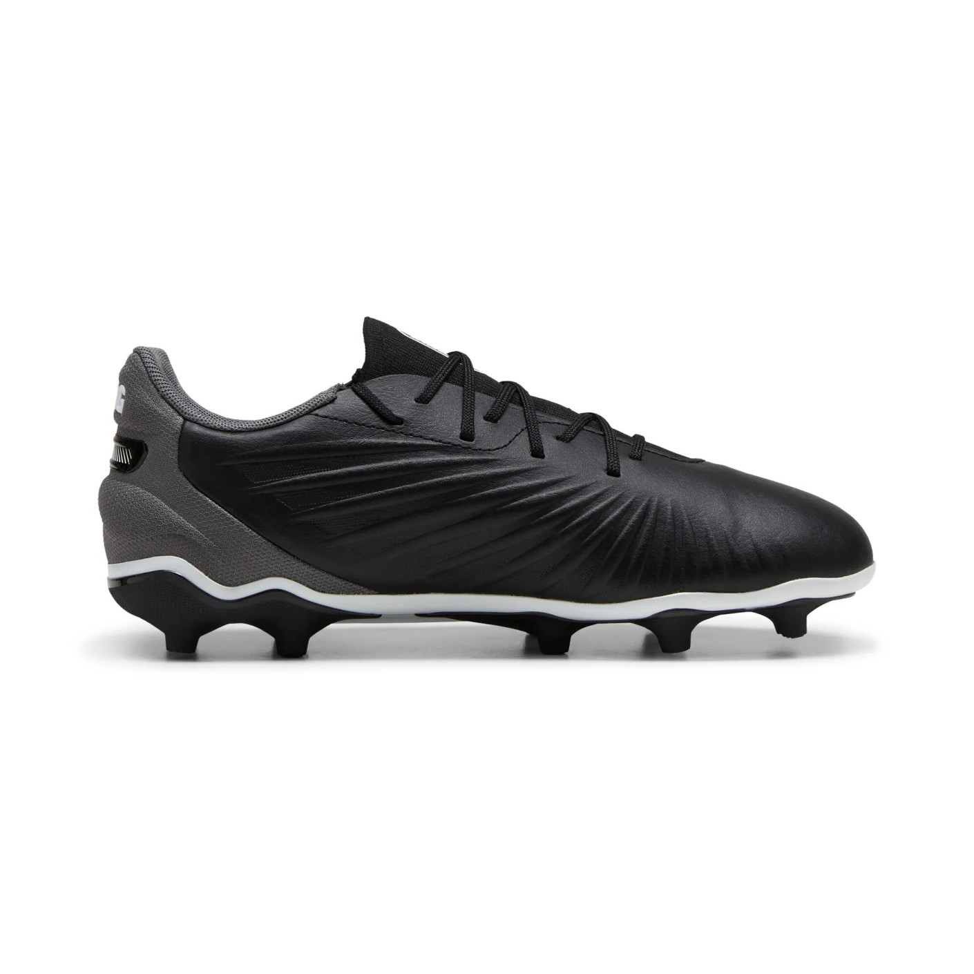 PUMA King Match Gras / Kunstgras Voetbalschoenen (MG) Kids Zwart Wit Grijs