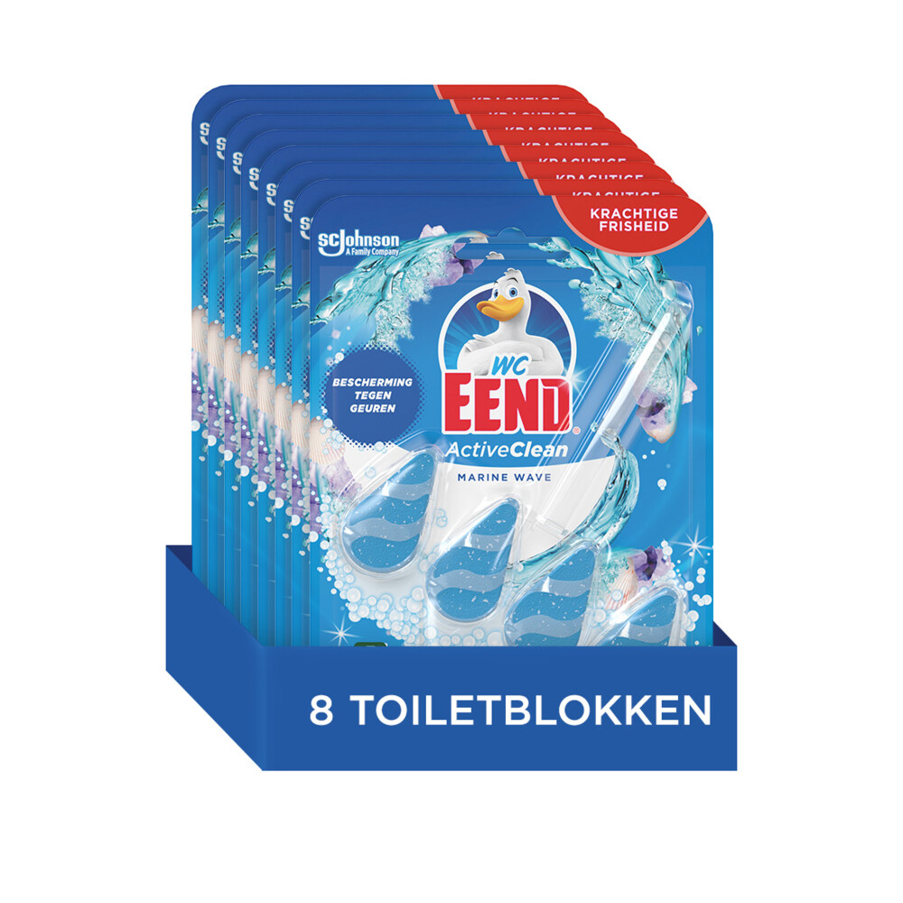 8x WC Eend Toiletblok Active Clean Marine38 gr